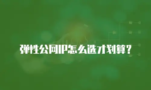 弹性公网IP怎么选才划算？