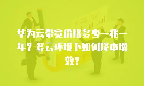 华为云带宽价格多少一兆一年？多云环境下如何降本增效？