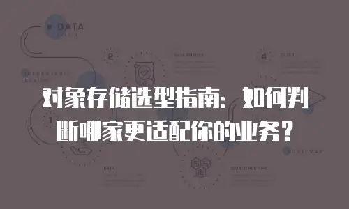对象存储选型指南：如何判断哪家更适配你的业务？