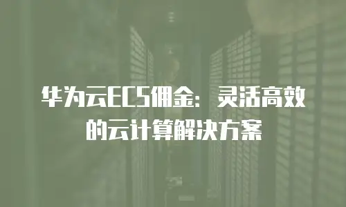 华为云ECS佣金：灵活高效的云计算解决方案