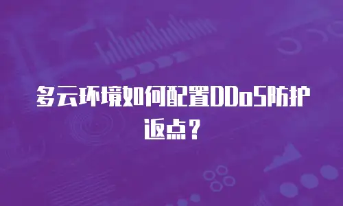 多云环境如何配置DDoS防护返点？