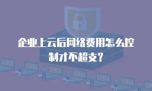 企业上云后网络费用怎么控制才不超支？