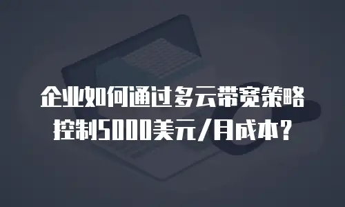 企业如何通过多云带宽策略控制5000美元/月成本？