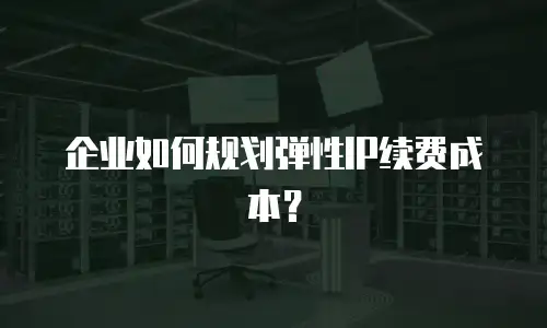 企业如何规划弹性IP续费成本？