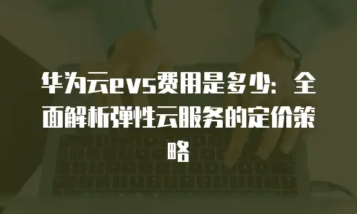 华为云evs费用是多少：全面解析弹性云服务的定价策略