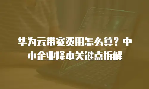 华为云带宽费用怎么算？中小企业降本关键点拆解