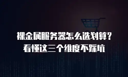 裸金属服务器怎么选划算？看懂这三个维度不踩坑