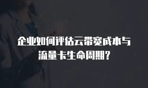 企业如何评估云带宽成本与流量卡生命周期？