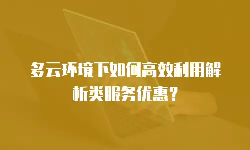 多云环境下如何高效利用解析类服务优惠？