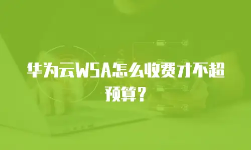 华为云WSA怎么收费才不超预算？