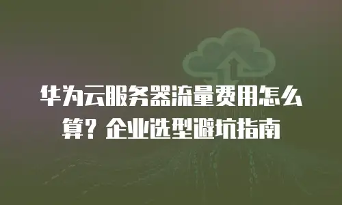 华为云服务器流量费用怎么算？企业选型避坑指南