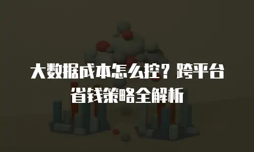 大数据成本怎么控？跨平台省钱策略全解析