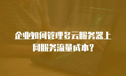 企业如何管理多云服务器上网服务流量成本？