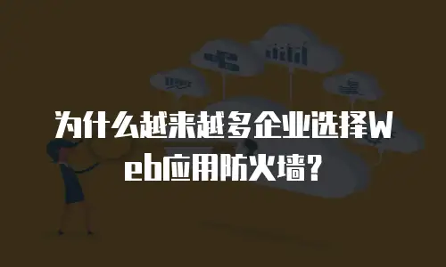 为什么越来越多企业选择Web应用防火墙？