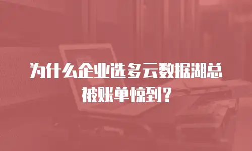 为什么企业选多云数据湖总被账单惊到？