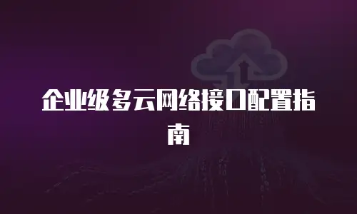 企业级多云网络接口配置指南