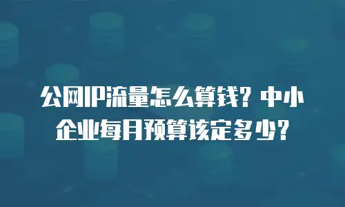 公网IP流量怎么算钱？中小企业每月预算该定多少？