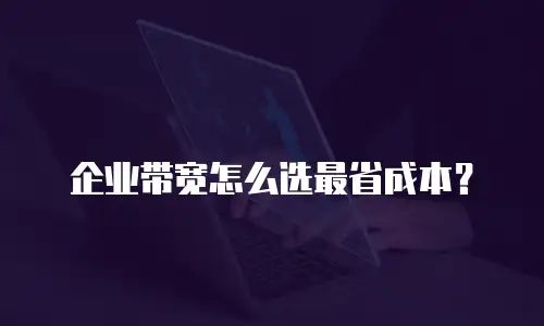 企业带宽怎么选最省成本？