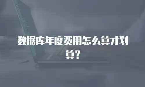 数据库年度费用怎么算才划算？