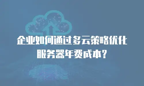 企业如何通过多云策略优化服务器年费成本？