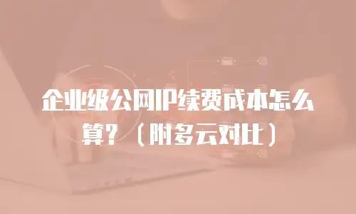 企业级公网IP续费成本怎么算？（附多云对比）
