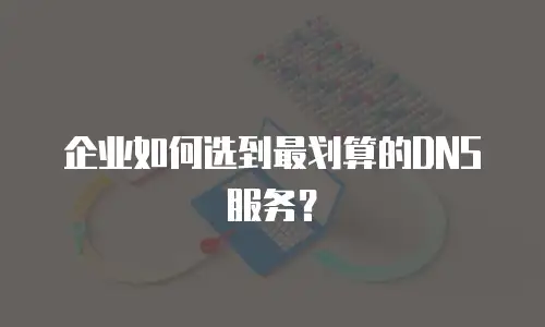 企业如何选到最划算的DNS服务？