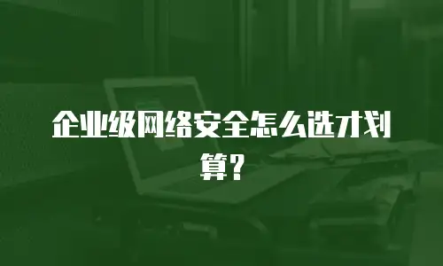 企业级网络安全怎么选才划算？