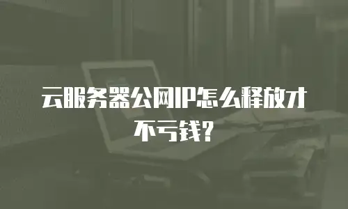 云服务器公网IP怎么释放才不亏钱？