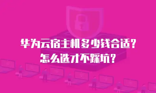 华为云宿主机多少钱合适？怎么选才不踩坑？
