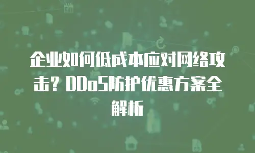 企业如何低成本应对网络攻击？DDoS防护优惠方案全解析