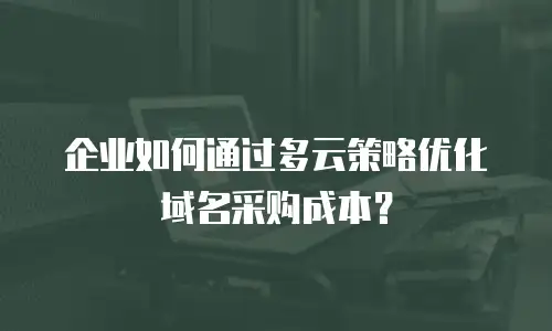 企业如何通过多云策略优化域名采购成本？