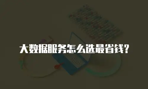 大数据服务怎么选最省钱？