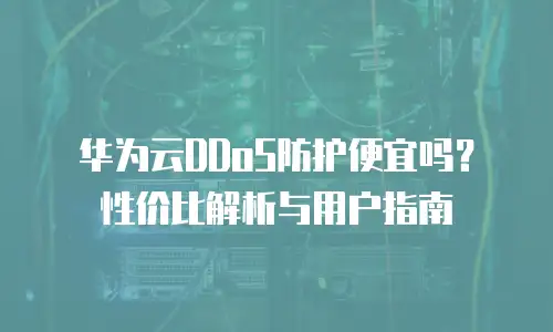 华为云DDoS防护便宜吗？性价比解析与用户指南