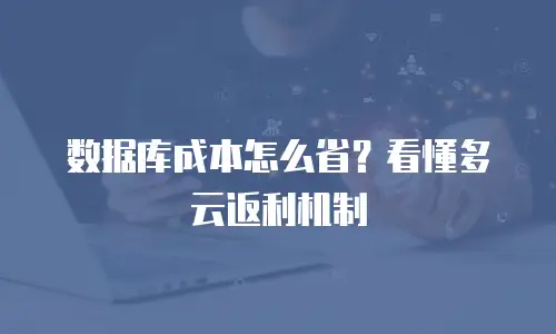 数据库成本怎么省？看懂多云返利机制