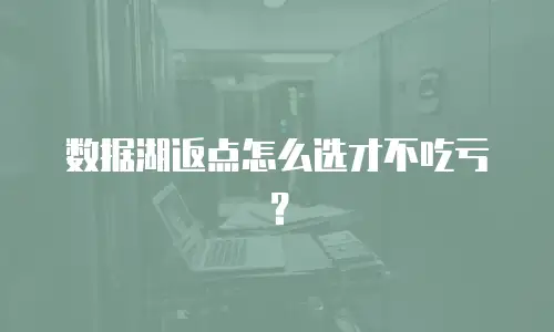 数据湖返点怎么选才不吃亏？