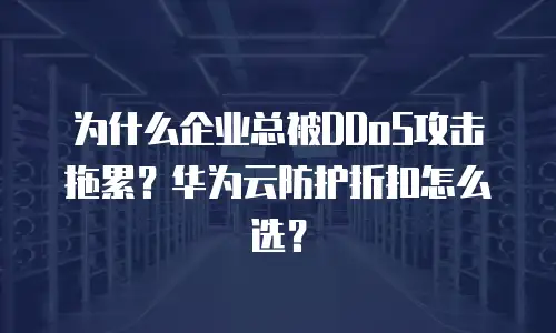为什么企业总被DDoS攻击拖累？华为云防护折扣怎么选？
