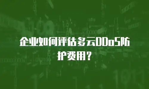 企业如何评估多云DDoS防护费用？