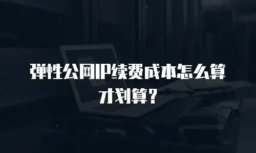 弹性公网IP续费成本怎么算才划算？
