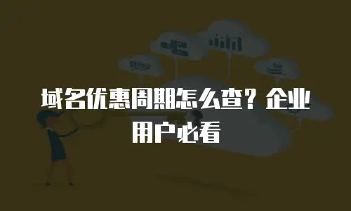域名优惠周期怎么查？企业用户必看