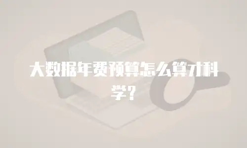 大数据年费预算怎么算才科学？