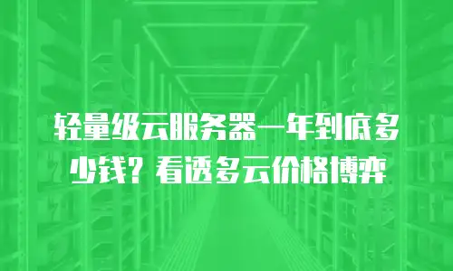 轻量级云服务器一年到底多少钱？看透多云价格博弈