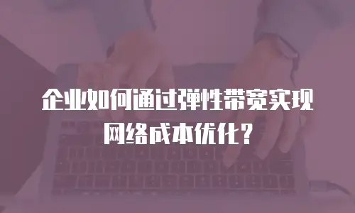 企业如何通过弹性带宽实现网络成本优化？