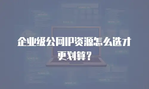 企业级公网IP资源怎么选才更划算？