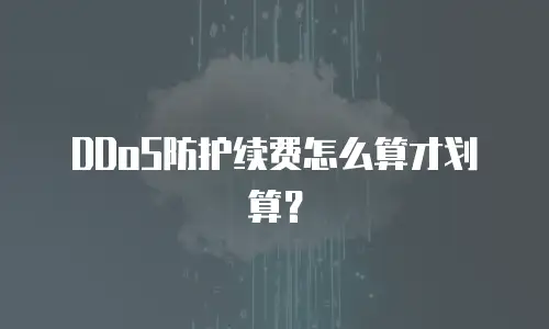 DDoS防护续费怎么算才划算？