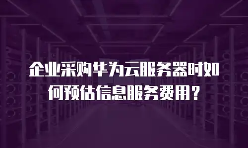 企业采购华为云服务器时如何预估信息服务费用？