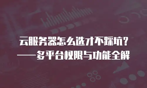 云服务器怎么选才不踩坑？——多平台权限与功能全解