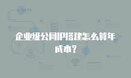 企业级公网IP搭建怎么算年成本？