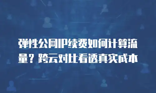 弹性公网IP续费如何计算流量？跨云对比看透真实成本