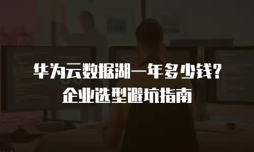 华为云数据湖一年多少钱？企业选型避坑指南