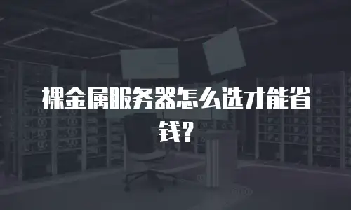 裸金属服务器怎么选才能省钱？